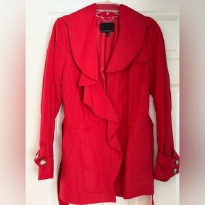Banana Republic Women's Vibrant Red Trench Coat